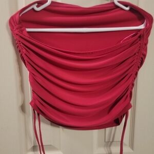 Express Pink Ruched Top Blouse